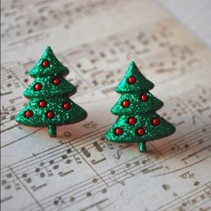 Christmas Tree Earrings - Xmas Tree Studs 🎄